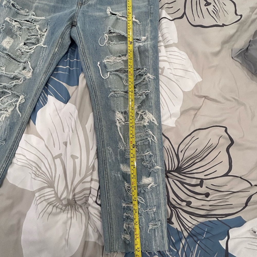 RAG & BONE • Ripped “ The Dre” Lt. Blue Jeans • sz 28 • - Picture 6 of 9
